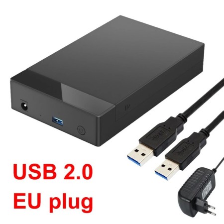 Caja HDD de 3,5 pulgadas, adaptador SATA a USB 3,0, carcasa de disco d