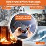 WASTDE Power Bank Solar Inalámbrico de 26800mAh con Manivela y 4 Cables, Cargador Solar USB-C Carga Rápida 7 Salidas 4 Entradas