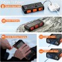 WASTDE Power Bank Solar Inalámbrico de 26800mAh con Manivela y 4 Cables, Cargador Solar USB-C Carga Rápida 7 Salidas 4 Entradas