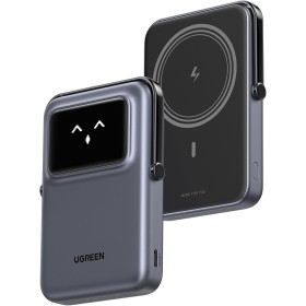 UGREEN Uno Power Bank Magnético 10000mAh, Cargador Portátil Inalámbrico y PD 20W con Cavo USB C Pantalla y Soporte, Compatible