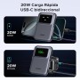 UGREEN Uno Power Bank Magnético 10000mAh, Cargador Portátil Inalámbrico y PD 20W con Cavo USB C Pantalla y Soporte, Compatible