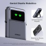 UGREEN Uno Power Bank Magnético 10000mAh, Cargador Portátil Inalámbrico y PD 20W con Cavo USB C Pantalla y Soporte, Compatible
