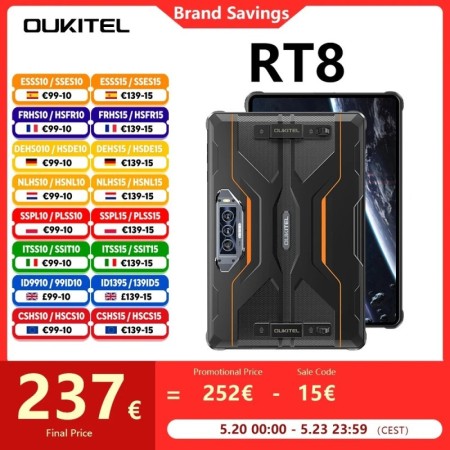 Oukitel-Tableta rugosa RT8 de 11 pulgadas, dispositivo con pantalla FH