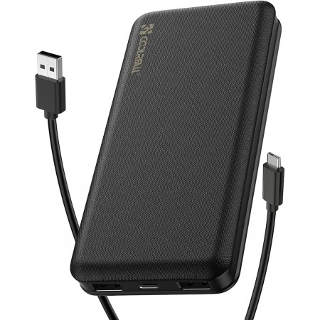 CoolReall Powerbank 20000mAh, Cómodo Batería Externa con USB-C Entradas/Salidas (3,0A) y 2 Salidas USB-A (2,4 A), Cargador de