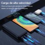 CoolReall Powerbank 20000mAh, Cómodo Batería Externa con USB-C Entradas/Salidas (3,0A) y 2 Salidas USB-A (2,4 A), Cargador de