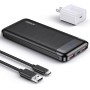 ENEGON Kit di ricarica portatile: batteria esterna da 10000 mAh con caricatore rapido da 20 W, cavo USB-C e doppia Porta USB C