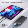 ENEGON Kit di ricarica portatile: batteria esterna da 10000 mAh con caricatore rapido da 20 W, cavo USB-C e doppia Porta USB C
