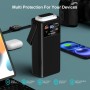 60000mAh Power Bank con 45W Carga Rápida: Batería Externa de Gran Capacidad con 4 Cables 7 Salidas, Pantalla LED y Linterna,