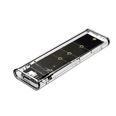 M.2 NVME PCIe NGFF SATA protocolo Dual SSD carcasa transparente USB ti