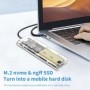 M.2 NVME PCIe NGFF SATA protocolo Dual SSD carcasa transparente USB ti