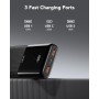 VRURC Power Bank 20000mAh, Carga Rápida 20W, Cargador USB C Portátil Ultra Delgado Batería Externa con 3 Salidas y 2 Entradas