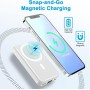 Power Bank 10000mAh, Cargador Magnético Inalámbrico Portátil, AOGUERBE Wireless PD 22.5W Carga Rápida Batería Externa mag-Safe