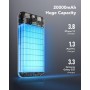 VRURC Power Bank 20000mAh, Carga Rápida 20W, Cargador USB C Portátil Ultra Delgado Batería Externa con 3 Salidas y 2 Entradas