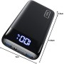 INIU Batería externa 20 W, PD3.0, QC4.0, carga rápida, 20.000 mAh, pantalla LED, batería externa, 3 salidas USB C, para iPhone