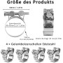 Abrazadera de perno Articulado, Rango de Sujeción 26-28 mm, 4 Piezas Abrazaderas de perno de acero Inoxidable, Abrazaderas de