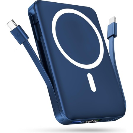 Podoru para Magsafe Powerbank, 10000mAh Bateria Externa, Bateria mag-Safe Integrado USB-C, Cargador Portátil Magnético PD 20W