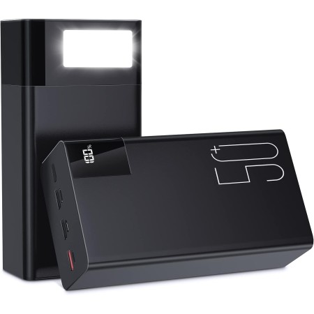 Power Bank 50000mAh Cargador Portátil: 22.5W Batería Externa Powerbank con 5 Salidas y 3 Entradas 25000 mAh × 3