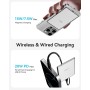 Kuulaa Bateria Externa Magnetica Ultra Slim 5000mAh, PD 20W Power Bank Wireless mag-Safe Mini Carga Rápida, 0.27IN Cargador