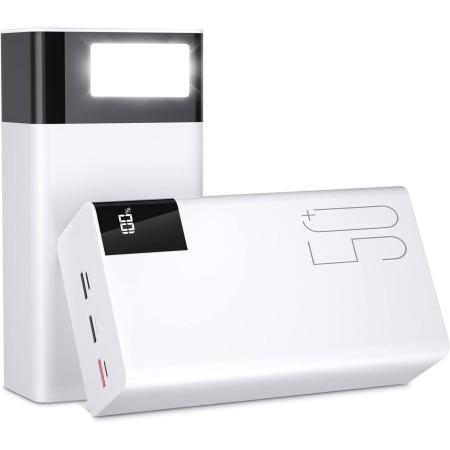 Power Bank 50000mAh Cargador Portátil: 22.5W Batería Externa Powerbank con 5 Salidas y 3 Entradas 25000 mAh × 3