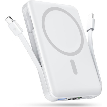 Podoru para Magsafe Powerbank, 10000mAh Bateria Externa, Bateria mag-Safe Integrado USB-C, Cargador Portátil Magnético PD 20W