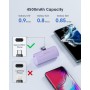 USB C Power Bank Mini 4500mAh,Kuulaa Cargador Portátil Movil Carga Rapida Mini Power Bank, Batería Externa Compacto Compatible