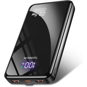 Power Bank 20000 mAh 22,5 W PD20W Schnelllade-Powerbank PD3.0 QC4.0 Externer Handy-Akku mit LCD-Display USB C Ausgänge &