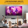 Mini Bluetooth Amplificador Audio, 600W HiFi de 2.0 Canales Audio Stereo Music Reproductor, SD Card/USB Input/FM Radio, para PC,