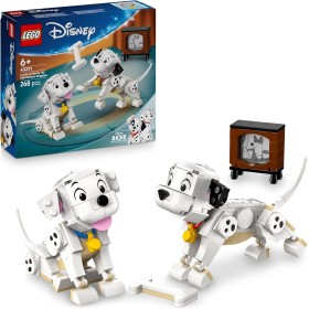 LEGO | Disney Lucky y Penny: Cachorros de 101 Dálmatas de Juguete - Figuras Articuladas de Perros con Cabeza, Patas y Cola