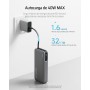 CUKTECH CP25 Power Bank 20.000mAh, Batería Portátil con Cable USB-C Integrado, PD 45W powerbank con 1 x USB-A, Batería Externa
