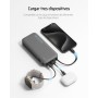 CUKTECH CP25 Power Bank 20.000mAh, Batería Portátil con Cable USB-C Integrado, PD 45W powerbank con 1 x USB-A, Batería Externa