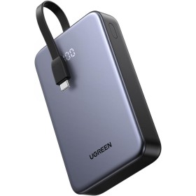UGREEN Power Bank 20000mAh 22.5W, Batería Externa con Cable USB-C Integrado, Cargador Portátil Compatible con iPhone 16/15 Pro
