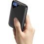 EAFU Power Bank Bateria Externa, Compacto USB C Triple 3A de Alta Velocidad 10000mAh Bateria Externa, Pantalla LED Cargador