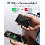 EAFU Power Bank Bateria Externa, Compacto USB C Triple 3A de Alta Velocidad 10000mAh Bateria Externa, Pantalla LED Cargador
