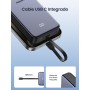 UGREEN Power Bank 20000mAh 22.5W, Batería Externa con Cable USB-C Integrado, Cargador Portátil Compatible con iPhone 16/15 Pro