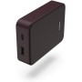 Hama|Batería Externa para móvil (Power Bank de 10.000 mAh, batería portátil Universal con 2 entradas USB-C y USB-A,indicador LED