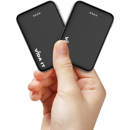 Vida IT 2-Pack Power Bank Pequeña y Ligera Batería Externa Mini para iPhone 11 8 XS Samsung Galaxy S21 S7 A53 Xiaomi Redmi Mi