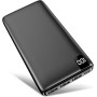 Riapow Batería Externa 26800mAh, Power Bank 3,0A USB C Carga Rápida Cargador Portátil con Pantalla LED & 4 Puertos USB Bateria