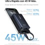 Baseus Picogo Power Bank 10000 mAh 45W con Cable USB-C Integrado, PD 3.0 QC 4+ Batería Externas de 45W, 2 USB-C y 1 USB-A,