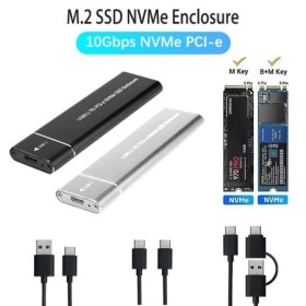 Carcasa de SSD USB3.1 M.2, carcasa móvil compatible con protocolo NVME