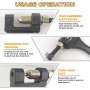 Remachadora Cadena Moto, Resistente y Duradero Tronchacadenas, Herramienta de Extracción de Cadena Universal y Portátil,