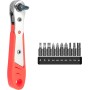 Mokaskaidj Destornillador Carraca 110mm, Mini Carraca Destornilladores Pequeños con 10 Puntas Unidad de 1/4 de Pulgada,