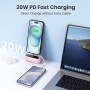 Mini Bateria Externa para iPhone, 5500mAh Cargador Portátil con Cable USB C Integrado 20W PD Carga Rapida Power Bank Compacto