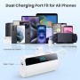 Mini Bateria Externa para iPhone, 5500mAh Cargador Portátil con Cable USB C Integrado 20W PD Carga Rapida Power Bank Compacto
