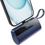 Mini Bateria Externa para iPhone, 5500mAh Cargador Portátil con Cable USB C Integrado 20W PD Carga Rapida Power Bank Compacto