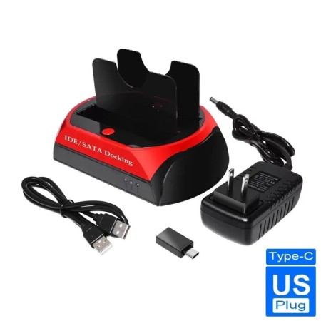 Base de disco duro universal IDE/SATA de 2,5 y 3,5: puertos serie y pa