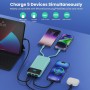 Power Bank 26800mAh Bateria Externa con 3 Cable Integrado, PD 25W QC4.0 Bateria Portatil Carga Rápida USB C Cargador Portátil