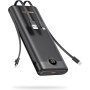 VEEKTOMX Power Bank 30000mAh PD 22.5W Powerbank con Cables Incorporados Cargador Portátil USB C con 4 Salidas y 2 Entradas