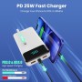 Power Bank 26800mAh Bateria Externa con 3 Cable Integrado, PD 25W QC4.0 Bateria Portatil Carga Rápida USB C Cargador Portátil