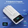 Power Bank 26800mAh Bateria Externa con 3 Cable Integrado, PD 25W QC4.0 Bateria Portatil Carga Rápida USB C Cargador Portátil