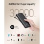 VEEKTOMX Power Bank 30000mAh PD 22.5W Powerbank con Cables Incorporados Cargador Portátil USB C con 4 Salidas y 2 Entradas
